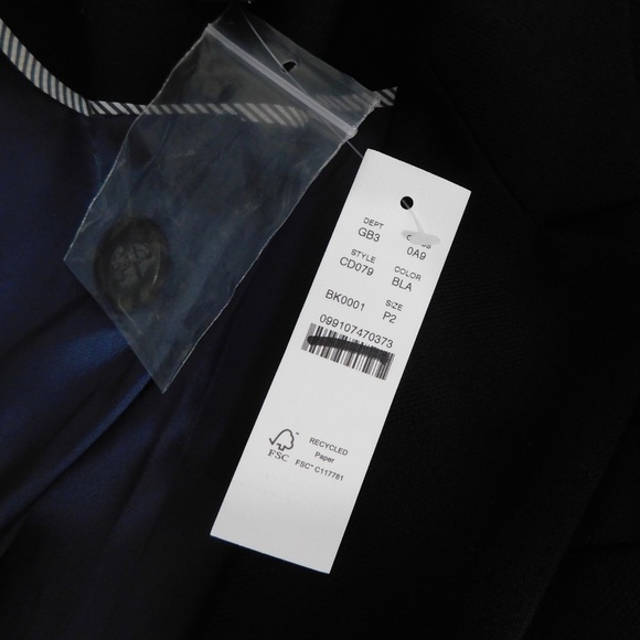 NWT!! J. CREW Helena Blazer Wool Blend Flannel Solid Black Size 2P 2 Petite - Picture 13 of 16